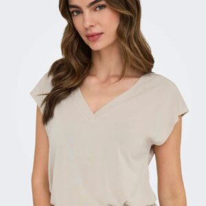 CAMISETA ONLFREE V-NECK PUMICE ONLY 15287041